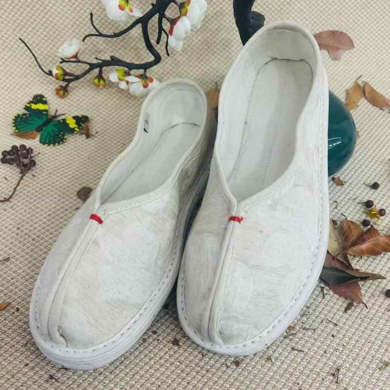 布靴 レディース 手織りシューズ スリッポン ぺたんこ靴 ローヒール ラウンドトゥ 錦緞 コットン 快適 ..