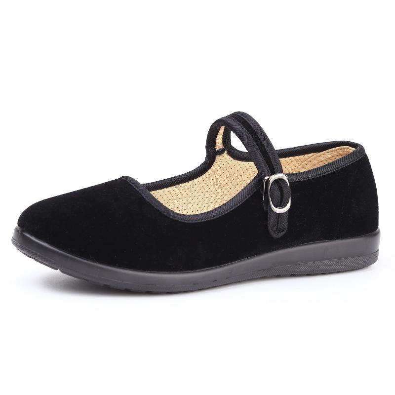布靴 レディース フラット ローヒール ぺたんこ 痛くなりにくい 柔らかい 歩きやすい 滑り止め 快適 帆布 普段使い 散歩 ブラック 黒