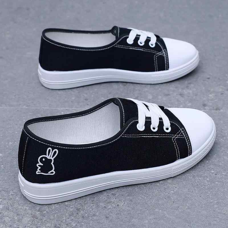 スニーカー レディース ぺたんこ靴 ローカット スリッポン キャンバス カジュアル 歩きやすい 履きやすい 黒 ブラック 春夏 秋冬 オールシーズン