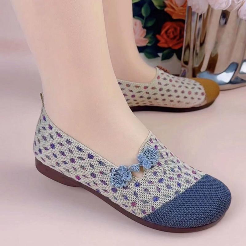 靴 レディース 婦人靴 スリッポン メッシュ ネットシューズ 柔らかい靴底 フラットヒール ぺたんこ靴 ..