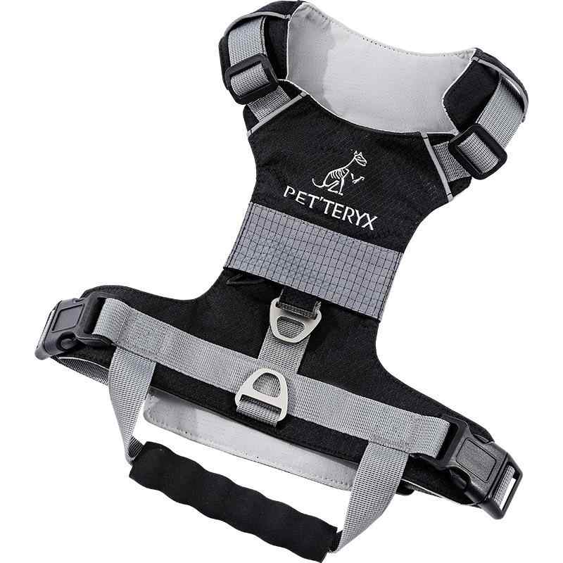 犬用ハーネス 中大型犬用 胴輪 リード セット 通気性 散歩用 ベスト 600D防水オックスフォード T400ド..