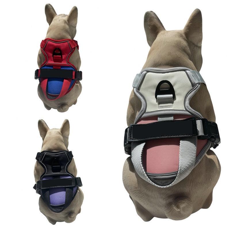 ハーネス 大型犬用 調節可能 胴輪 ペット 爆発防止 亜鉛合金フック ナイロン オックスフォード生地 カ..