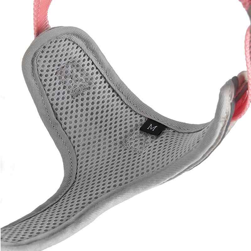 ハーネス 犬用 通気性 牽引ロープ リード 胴輪 ベストタイプ 反射材 エメラルド ピンク 蛍光イエロー S M L XL(x2)