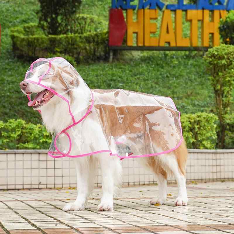 犬用レインコート 大型犬用 透明 ドッグウェア ペット用雨具 PU素材 防水 散歩用 ゴールドレトリバー ラブラドール レッド オレンジ ホワイト イエロー ブ...