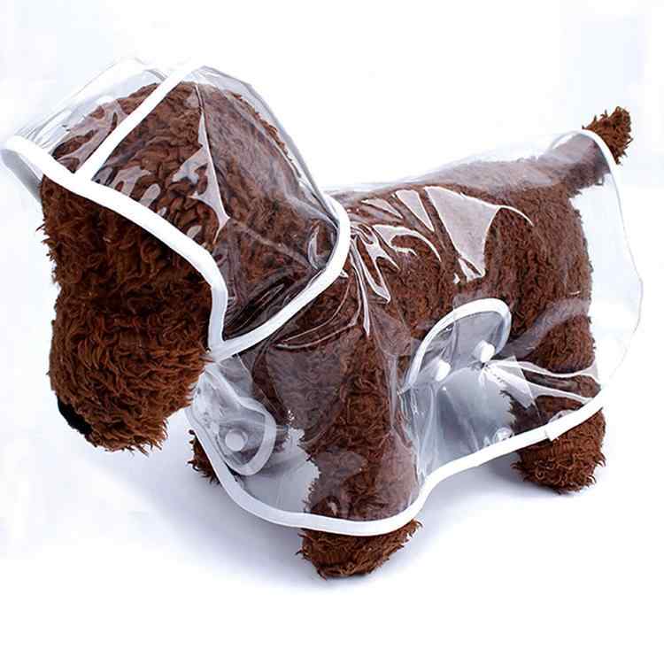 レインコート 犬用 猫用 ペット用 透明 防水 小型犬 中型犬 ドッグウェア 春夏 秋冬 白縁 緑縁 橙縁 青縁 赤縁(x2)