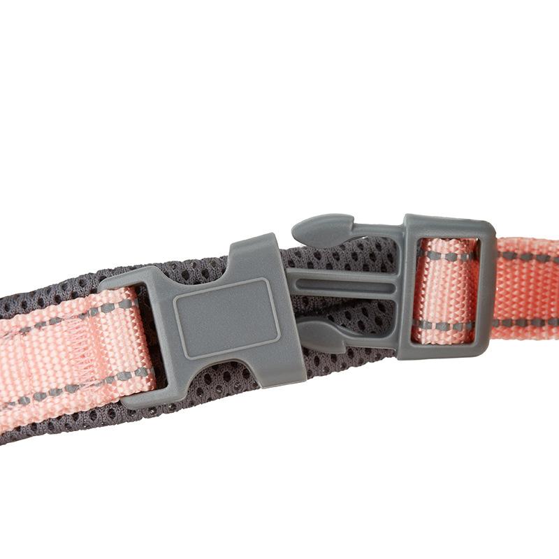 犬用ハーネス 小型犬 中型犬 クイック装着タイプ ナイロン製 ドッグチェストストラップ 散歩用 お出かけ用 ピンク 蛍光イエロー(x2)