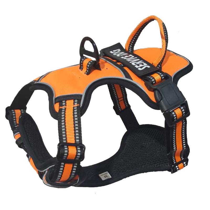 犬用ハーネス リード 小型犬 中型犬 大型犬 牽引ロープ ベスト式 胴輪 散歩 お出かけ用 ナイロン ブラ..