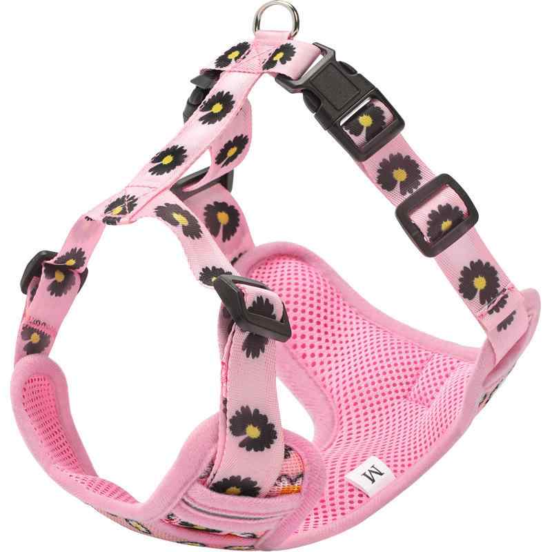 猫 猫用 ハーネス リード セット 小さめ デイジー 柄 かわいい 猫 用品 お 散歩 お出かけ 小型 猫 胴 輪 猫 用 ベスト 猫 具 メッシュ 通気性 軽...