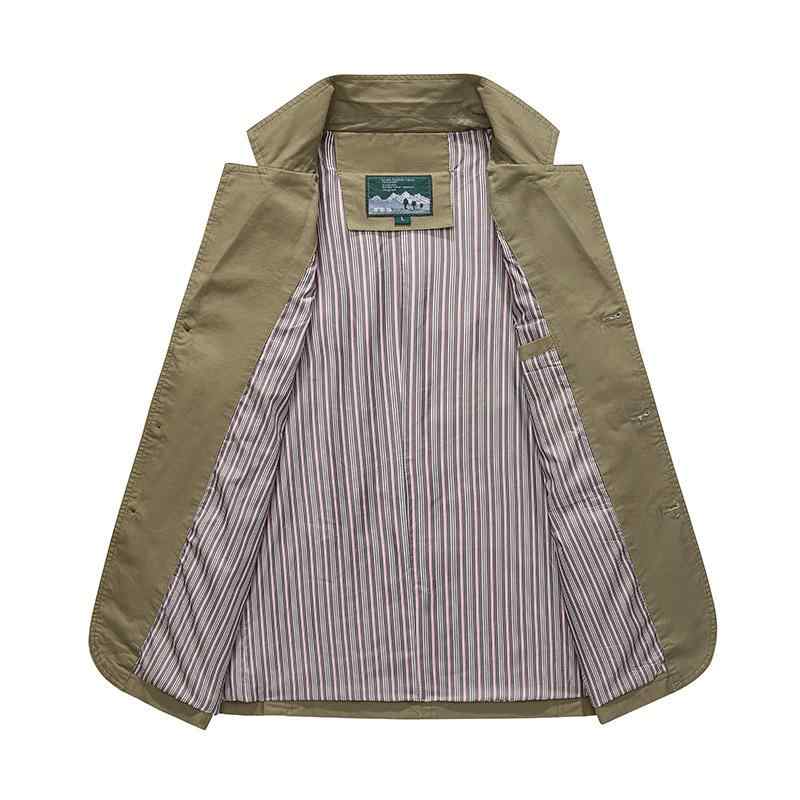 Other - ジャケット 男性用 コットン テーラードジャケット 大きいサイズ ゆったりサイズ 通気性 吸湿速乾性 春秋 カーキ グリーン ブラック