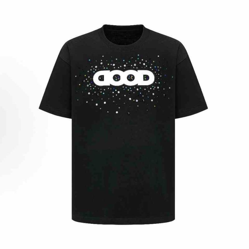 Tシャツ 男性用 春夏 綿 半袖 ラウンドネック ビッグシルエット ドロップショルダー ゆったり 接触冷感 吸湿速乾 普段使い 部屋着 黒 白