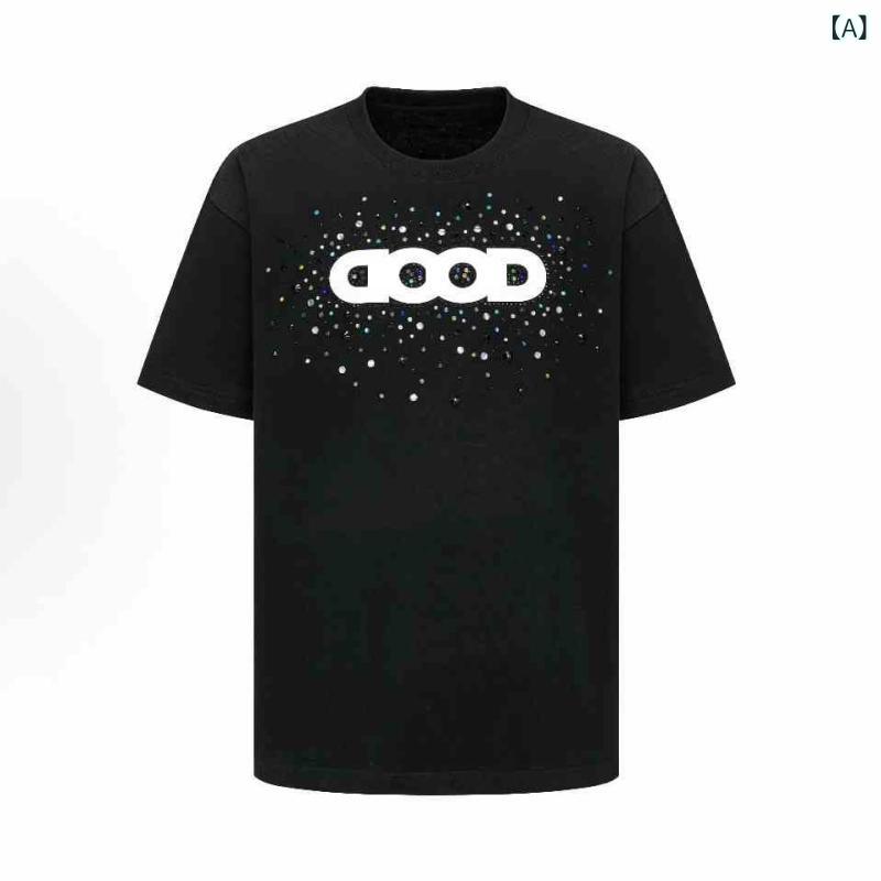 Tシャツ 男性用 春夏 綿 半袖 ラウンドネック ビッグシルエット ドロップショルダー ゆったり 接触冷感 吸湿速乾 普段使い 部屋着 黒 白