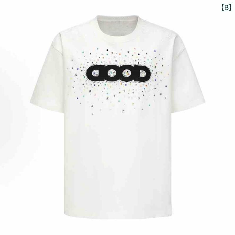 Tシャツ 男性用 春夏 綿 半袖 ラウンドネック ビッグシルエット ドロップショルダー ゆったり 接触冷感 吸湿速乾 普段使い 部屋着 黒 白