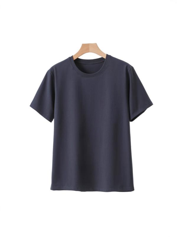 Rakuten - Tシャツ メンズ 半袖 無地 コットン 防臭 クルーネック カットソー 韓国 インナー トップス 薄手 接触冷感 吸湿速乾 伸縮性 普段使い ルームウェア 春夏