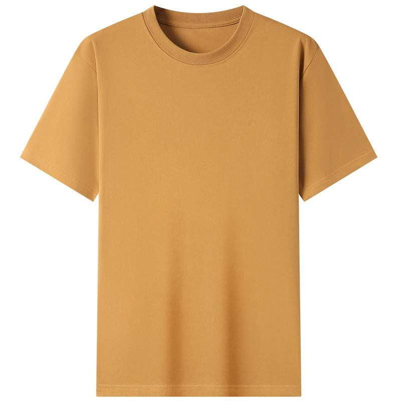 Other - Tシャツ 男性用 混紡 半袖 カットソー ラウンドネック 無地 トップス 春夏 普段使い インナー アーミーグリーン