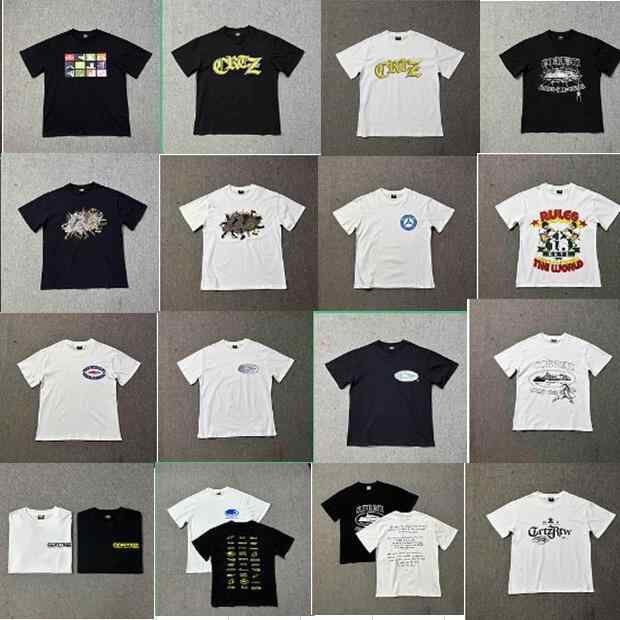 Tシャツ メンズ 男性用 半袖 ラウンドネック 字母 文字 プリント プルオーバー ゆったり コットン混紡 パンク スタイル トップス 春夏 ブラック ホワイト 黒 白
