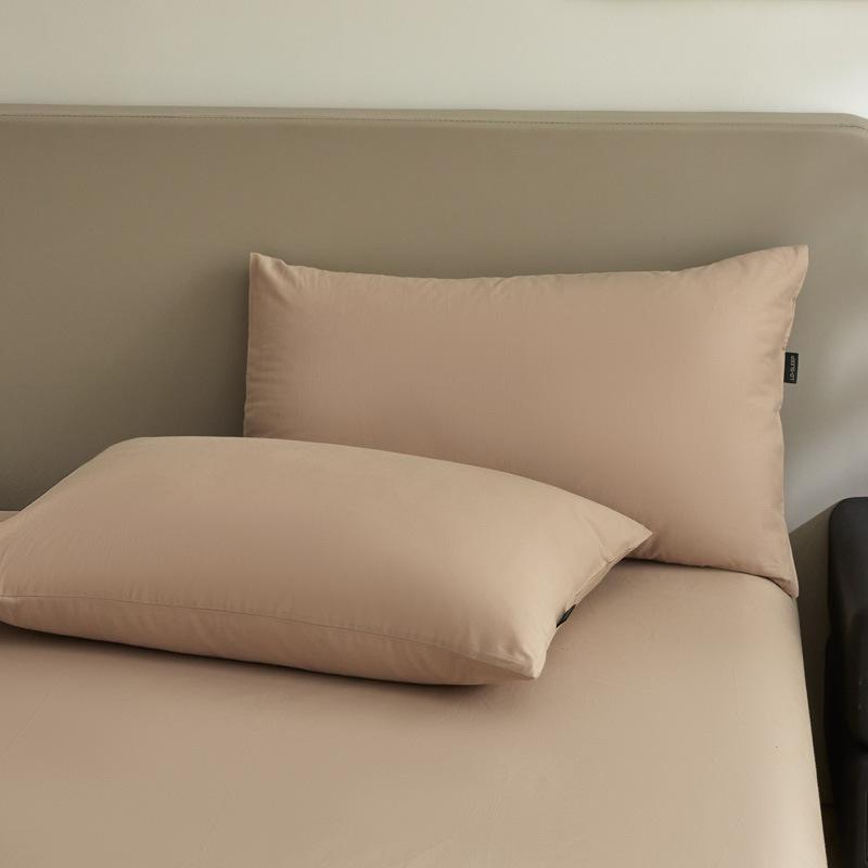 枕カバー 2枚組 48×74cm 綿 全綿 秋冬 あったか 厚手 起毛 無地 シンプル シャンパン/コーヒー/グレー/ブルー/グリーン/ホワイト/ピンク/ライトグリーン/ライトブルー/パープル