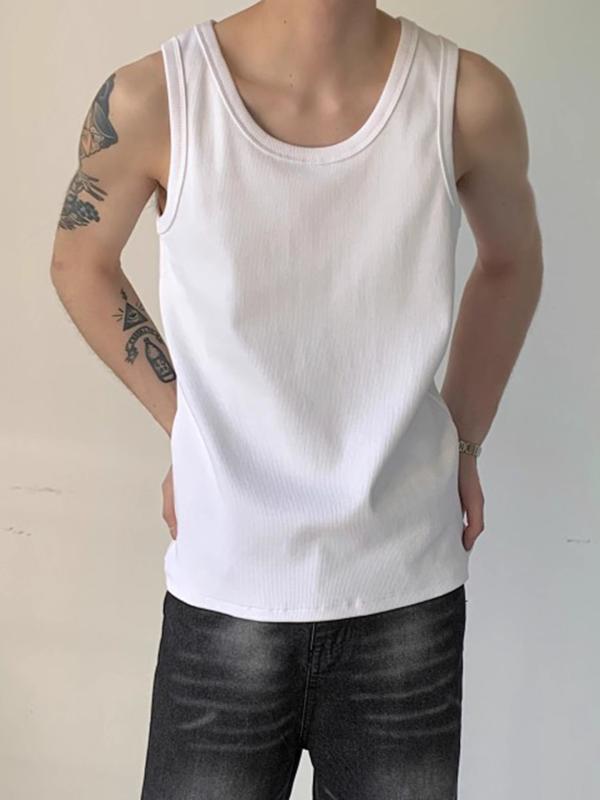 乐天商城 - タンクトップ 男性用 纯棉 コットン ノースリーブ Tシャツ 部屋着 トレーニング スポーツ インナー 接触冷感 吸湿速乾