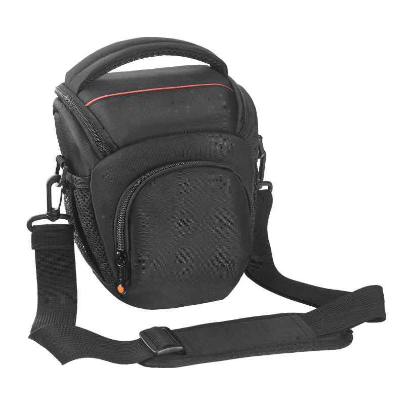 FOSOTO 一眼レフバッグ ショルダーバッグ ナイロン素材の防水カメラバッグ 男女兼用のアウトドア用カメラバッグ 軽く シンプルかつ寛大 レインカバー (ブラック)