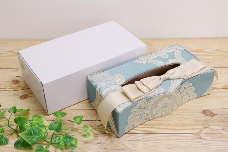 ロイヤルアーデン アクアフラワー ティッシュBOXケース オペラブルー 76157 約2.7×14×8.5cm [2]