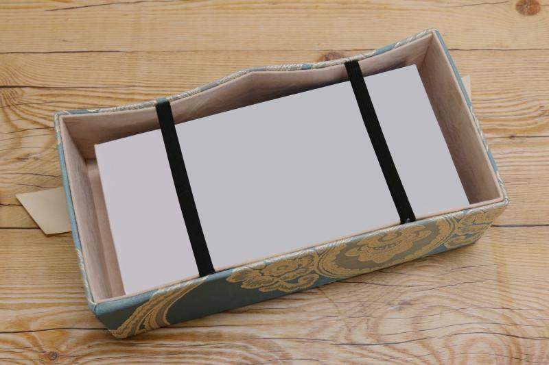 ロイヤルアーデン アクアフラワー ティッシュBOXケース オペラブルー 76157 約2.7×14×8.5cm [3]