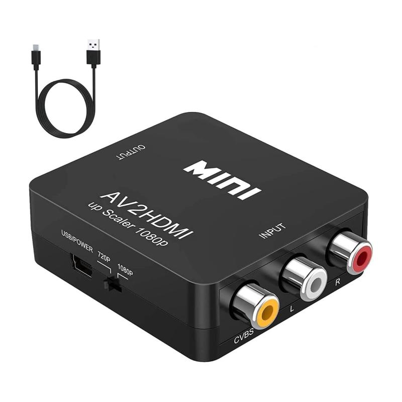 RCA to HDMI変換コンバーター AV to HDMI 変換器 USBケーブル付き 音声転送 1080/7...