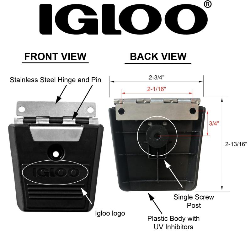 Igloo Cooler ハイブリッドステンレススチール/プラスチックラッチポスト&ネジ、2個パック、ブラック。 yksakai-10459064 YKsakai サンプル画像2