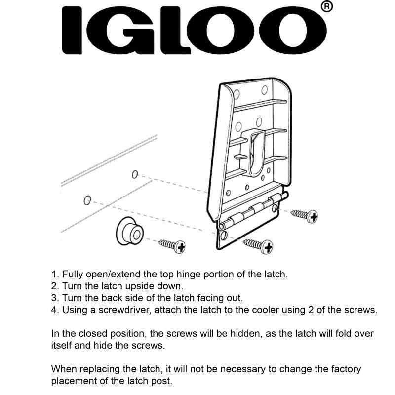 Igloo Cooler ハイブリッドステンレススチール/プラスチックラッチポスト&ネジ、2個パック、ブラック。 yksakai-10459064 YKsakai サンプル画像3