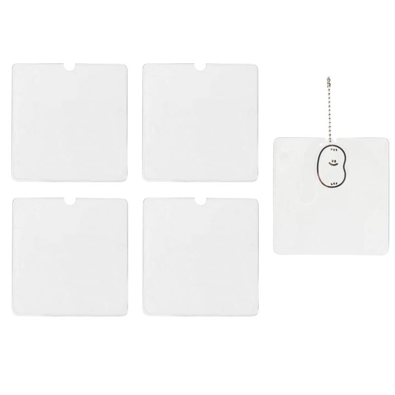 Proooooces アクリルキーホルダー カバー 6.5x9 7.5x7.5 9x9 12x12 15x8 5枚セット 保護シート 収納 アクリルキーホルダー ラバーストラップ 保護カバー 汚れ 傷から守る