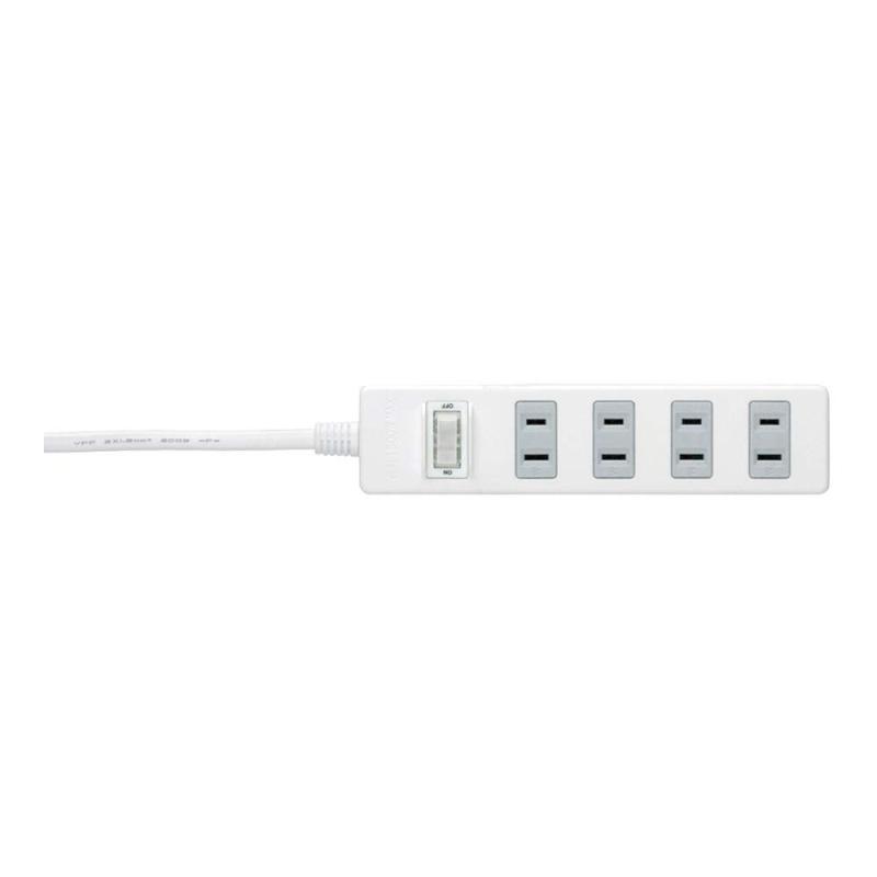 BUFFALO 電源タップ(2ピン4個口) BSTAPPS2430WH