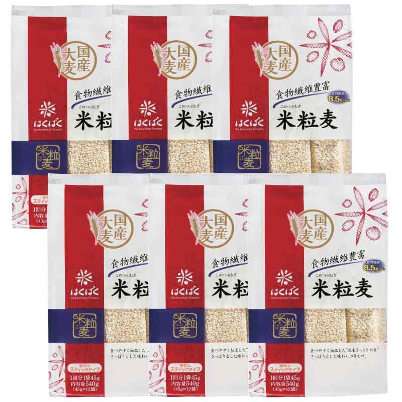 乐天商城 - はくばく 米粒麦 800g×6袋