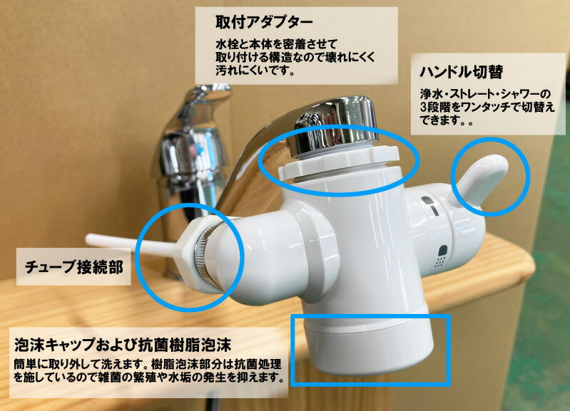 逆浸透膜浄水器 用（RO浄水器）マルチコック【通販】 【RCP】浄水くんシリーズ（　1/4チューブ）で使用可能【HLS_DU】送料無料　ピュアウォーター 純水器 用