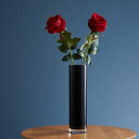 花瓶 ポリカーボネート製 ブラック 丸型 寸胴 シンプル スリム 花器 花 ディスプレイ インテリア 玄関 リビング 店舗 アレンジ モダン 割れない 送料無料