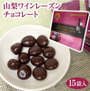 商品名山梨ワインレーズンチョコレート 箱 名称チョコレート菓子(山梨ワインレーズンチョコレート） 原材料名レーズン、砂糖、カカオマス、ココアバター、洋酒(ラム酒)、果実酒（赤ワイン）、植物油脂、マルトデキストリン、/光沢剤、乳化剤、香料、（一部に大豆を含む） 内容量15袋 賞味期限・消費期限（製造時から）210日 温度帯常温(28度以下)※夏季冷蔵4月20日〜9月20日 のし・包装対応× パッケージサイズ（mm）120×200×50mm パッケージ形態× 保存方法×