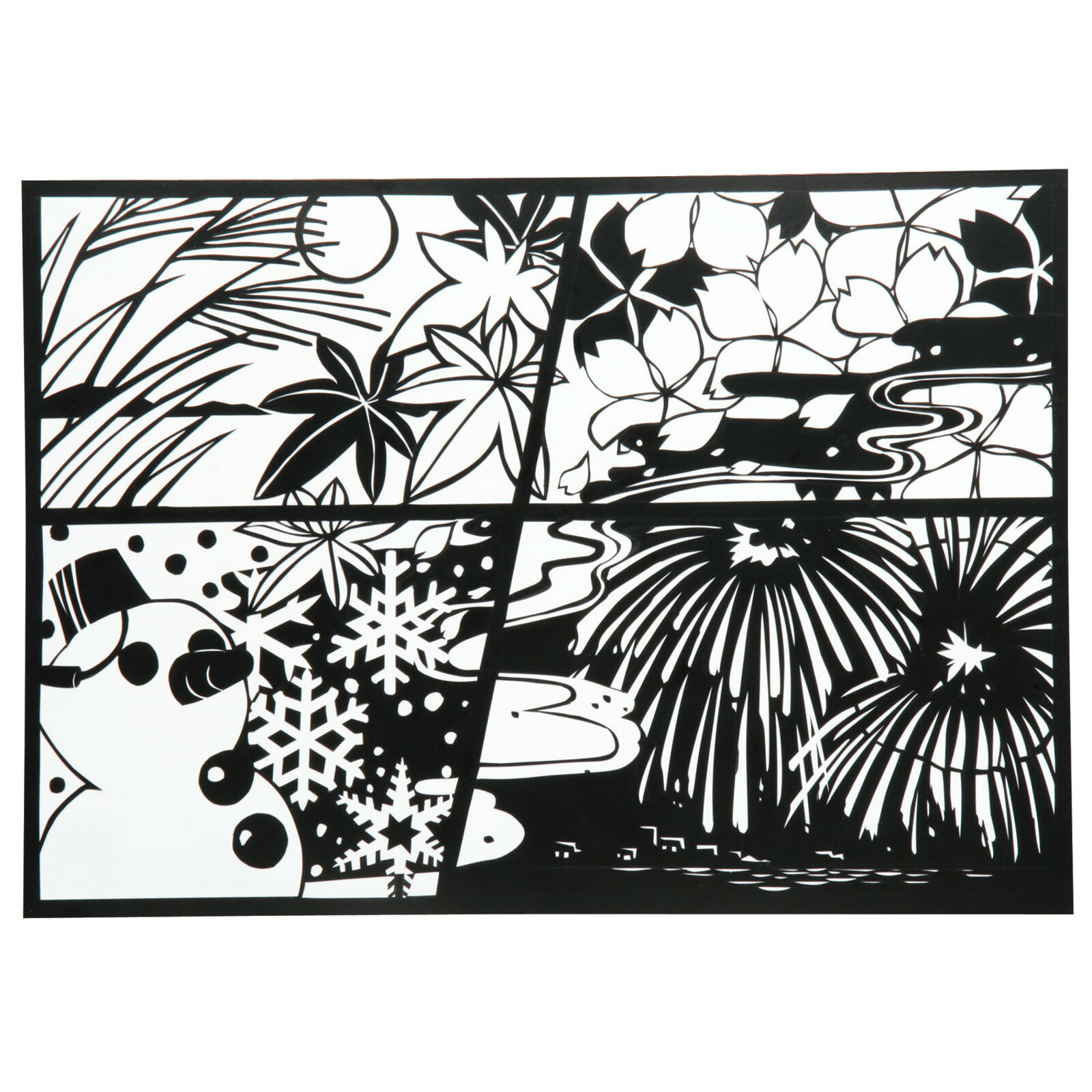 SKU別 商品仕様品番サイズ：本体寸法：重量：梱包サイズ：JAN 13397 A4 210×297mm 44g 302×1×220mm 4521718133973 13489 8切 270×380mm 63g 385×2×300mm 4521718134895新きりえ A4 アート キャンバス デザイン デッサン 制作 創作 半紙 学校 授業 描画 教室 書初め 書道 毛筆 漢字 絵の具 絵画 習字 色鉛筆画材 美術 アーテック 新きりえ A4 アート キャンバス デザイン デッサン 制作 創作 半紙 学校 授業 描画 教室 書初め 書道 毛筆 漢字 絵の具 絵画 習字 色鉛筆 13397新きりえは、白いプラスチック板に黒のビニールシートを貼り合わせたきりえ用の素材です。カッターナイフで筋を入れ、はがすだけで美しい仕上がりになります。黒のビニールシートは粘着になっているので、線がつながっていないきりえもつくれます。■ この商品でできること・カッターナイフで筋を入れてはがすだけで仕上がる・白いプラスチック板は色えんぴつや油性ペンで着色できる・粘着式の黒ビニールシートで線がつながっていないきりえもできる■ タイプ別の違い(全2種)・A4：210×297mm／工作カッターナイフ付・8切：270×380mm／プラスチック板(黒・白)、工作専用カッターナイフ付■ おすすめの場面・図工・工作の授業や制作に・工作・夏休みや冬休みの自由研究に・学校や家庭でのものづくりに■ 商品仕様・商品サイズ：A4 210×297mm／8切 270×380mm・材質：紙