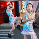 ガールズ ダンス 衣装 キッズ ヒップホップ ジャズダンス スカート タンクトップ HIPHOP ジュニア セットアップ 女の子 チア チアガール 応援団 演出...