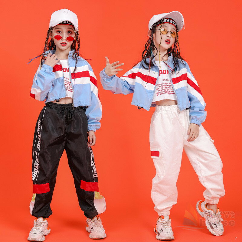 ウィンドブレーカー キッズ ダンス衣装 jazz 子供 ヒップホップ K-POP ダンス衣装 練習着 体操服 運動..