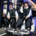 ヒップホップ キッズ ダンス衣装 ベスト 女の子 男の子 K-POP ジュニア hiphop セットアップ ロングパンツ ストリート ジャズダンス ブラック 黒...