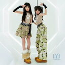 k-pop衣装 キッズ ダンス衣装 セットアップ ノースリーブ 星柄トップス 袖なし 迷彩スカート 迷彩柄 ロングパンツ 韓国風 HIPHOP 女の子 ヒップホ...
