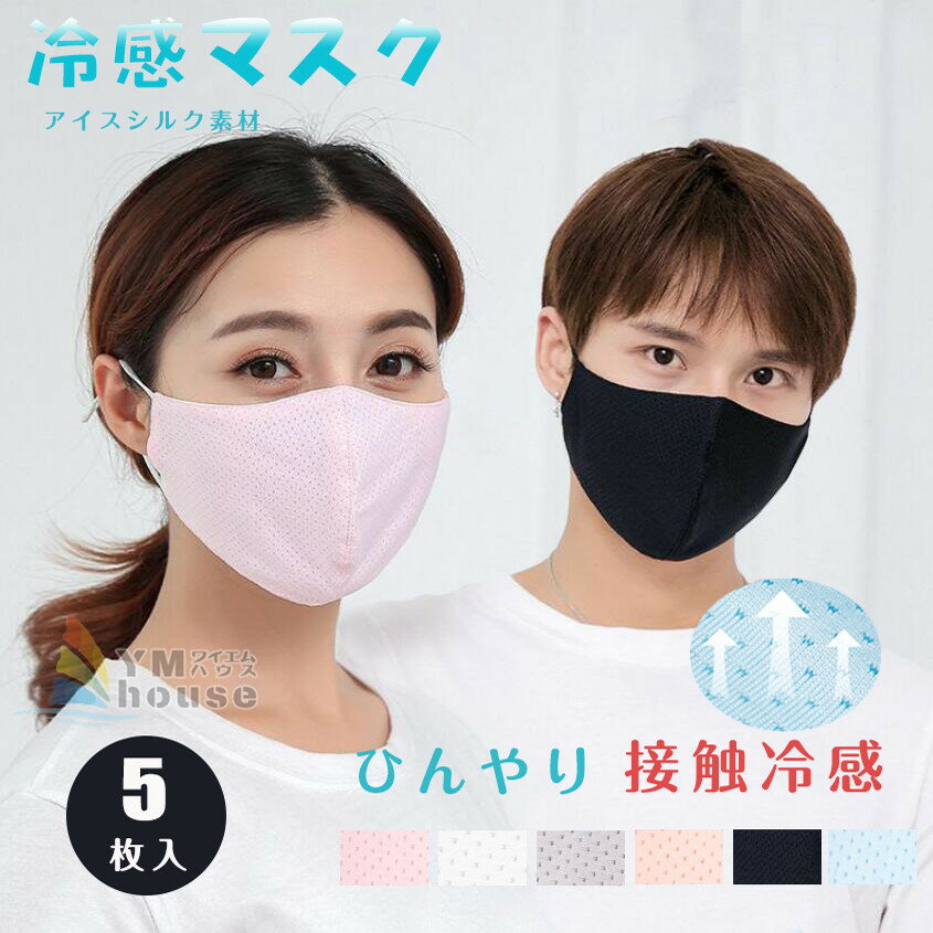 【即納】夏用マスク 5枚セット メッシュマスク UVカット 