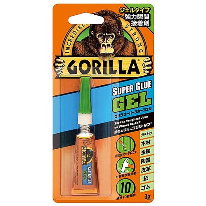 【ゴリラ】スーパーグルー ジェル 強力瞬間接着剤 3g（KURE-E-1772）【The Gorilla Glue Company／KURE】※ネコポス配送衝撃・振動にも強い！強力瞬間接着剤