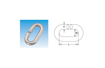 MM　ステンレス（SUS304)　Cリンク（Cカン）16mm　MC-16