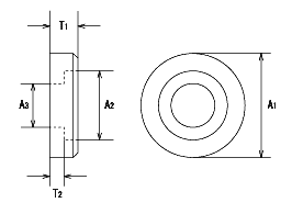 MM　ステンレス（SUS304)引き取手用化粧座金　引き取手φ6用　TOW-6　