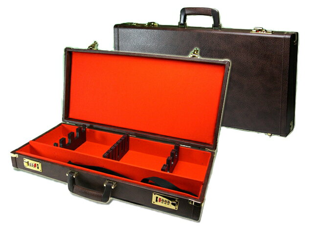 レザー張り包丁ケース（ダイヤル式）（AHU-16）和食用 茶 7丁入