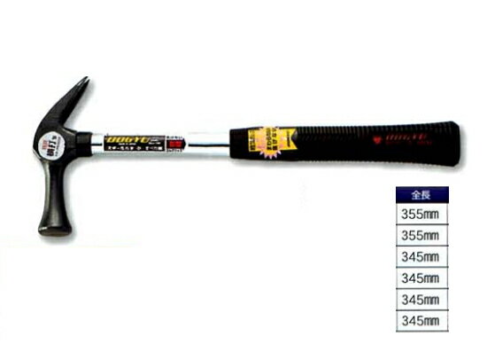 DOGYU（土牛） 土牛のスタンダードかりわく鎚 スチールパネ（金鎚 ハンマー）小小 すべり無 φ25×345mm00165
