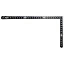 シンワ 曲尺小型サンデーカーペンター黒色 30×15cm 裏面角目 （12416）