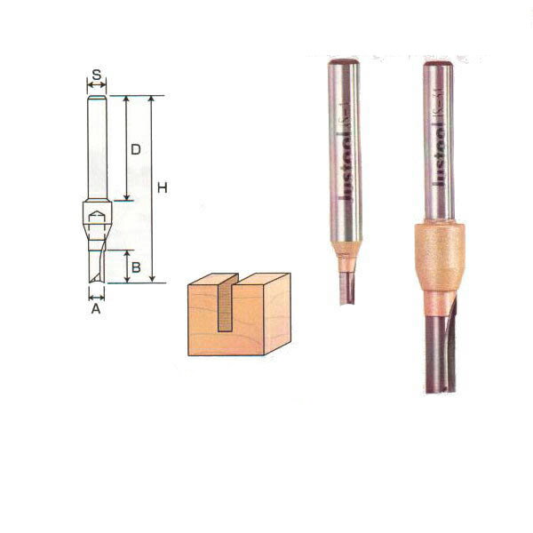 Justool ルータ・トリマビット用 超硬ストレートビット(ソリッドタイプ)6×2.5 JS-54