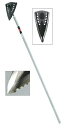 【頑張って送料無料!】刃物鋼 パイプ柄 波刃穴開デルタホー 240×柄1200mm 10003
