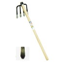 【頑張って送料無料!】手打鋼付 ラクホリ四本鍬 柄1050mm 15113