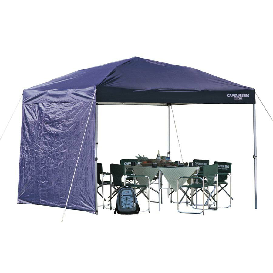 キャプテンスタッグサイドパネル300UV-S(ネイビー)(収納袋付き)シェード・タープ幅300cm用(上296×下307)×高さ188cmM-3284