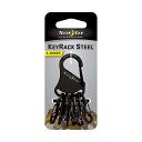 NITE IZE キーラック ステンレススチールEX エスビナーステンレスチップ×6個付き(取り外し可能) ブラック NI02655ネコポスのため日時指定不可【沖縄・離島でも頑張って送料無料!】